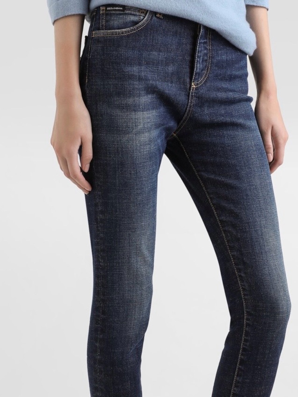 Dolce & Gabbana| ‘5-Pocket Stretch Denim Trousers’ in Dark Indigo Denim Sz 28